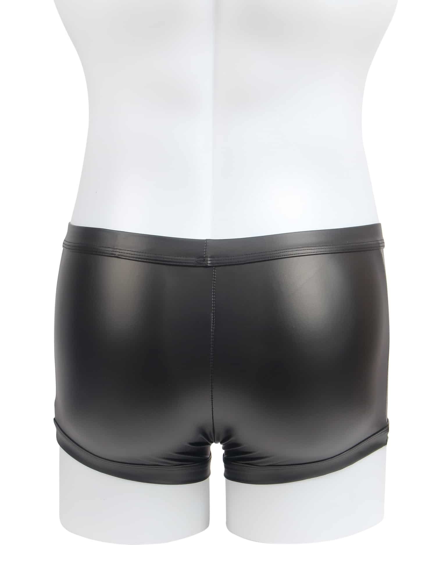 Black Sexy PU Leather Men Boxer With Rivets - Image 7