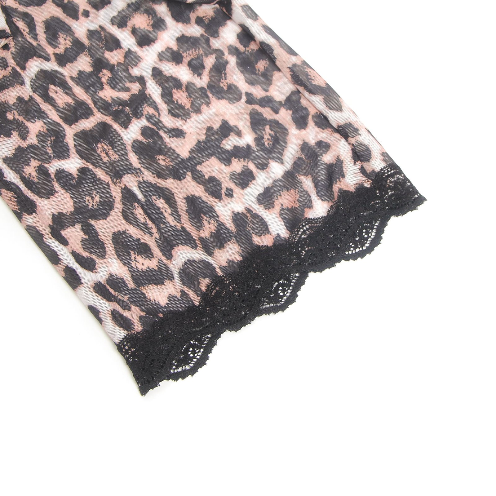 Sexy Leopard Lace Suspender Pajama Set - Image 13