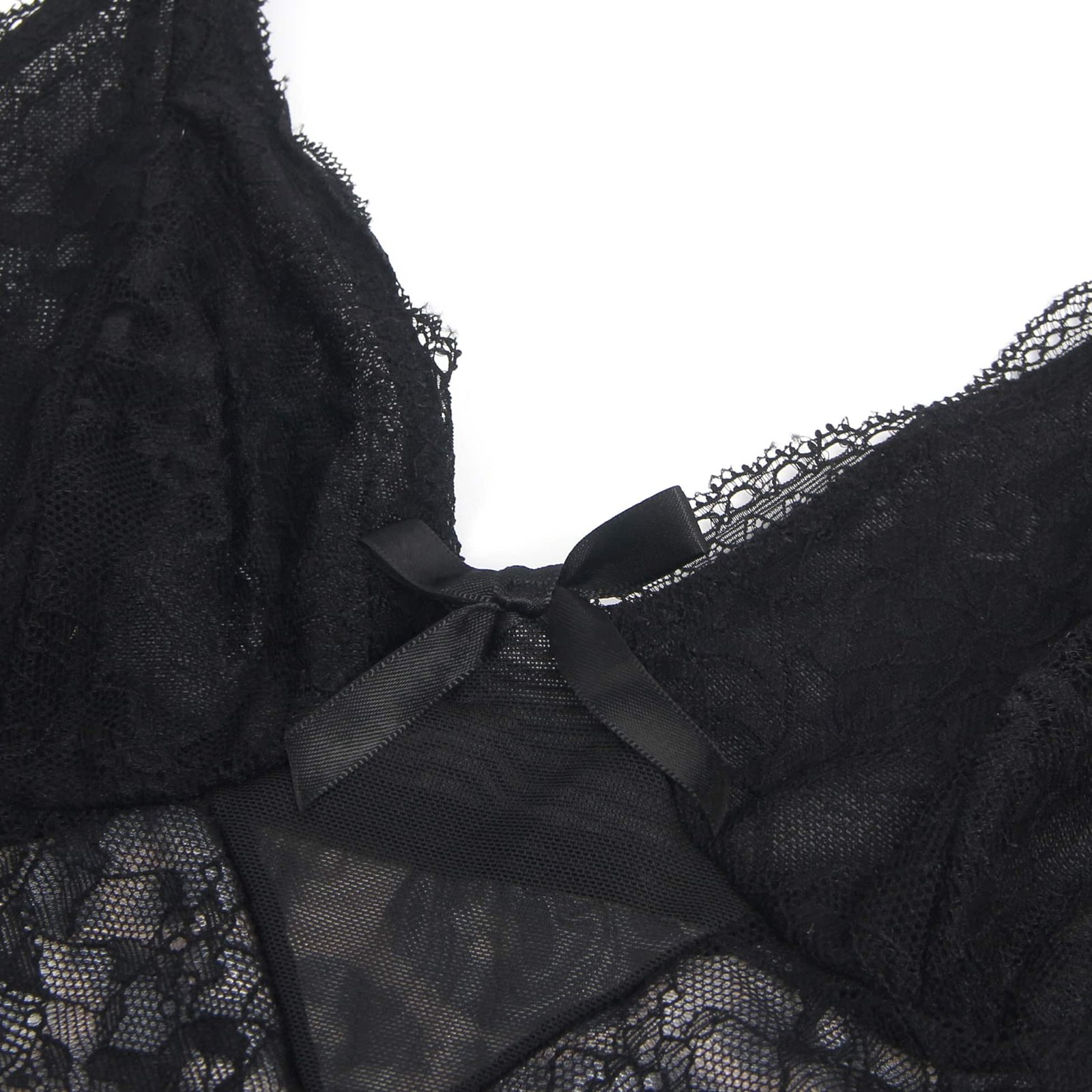 Sexy Leopard Lace Open Crotch Suspenders Nightwear - Image 12