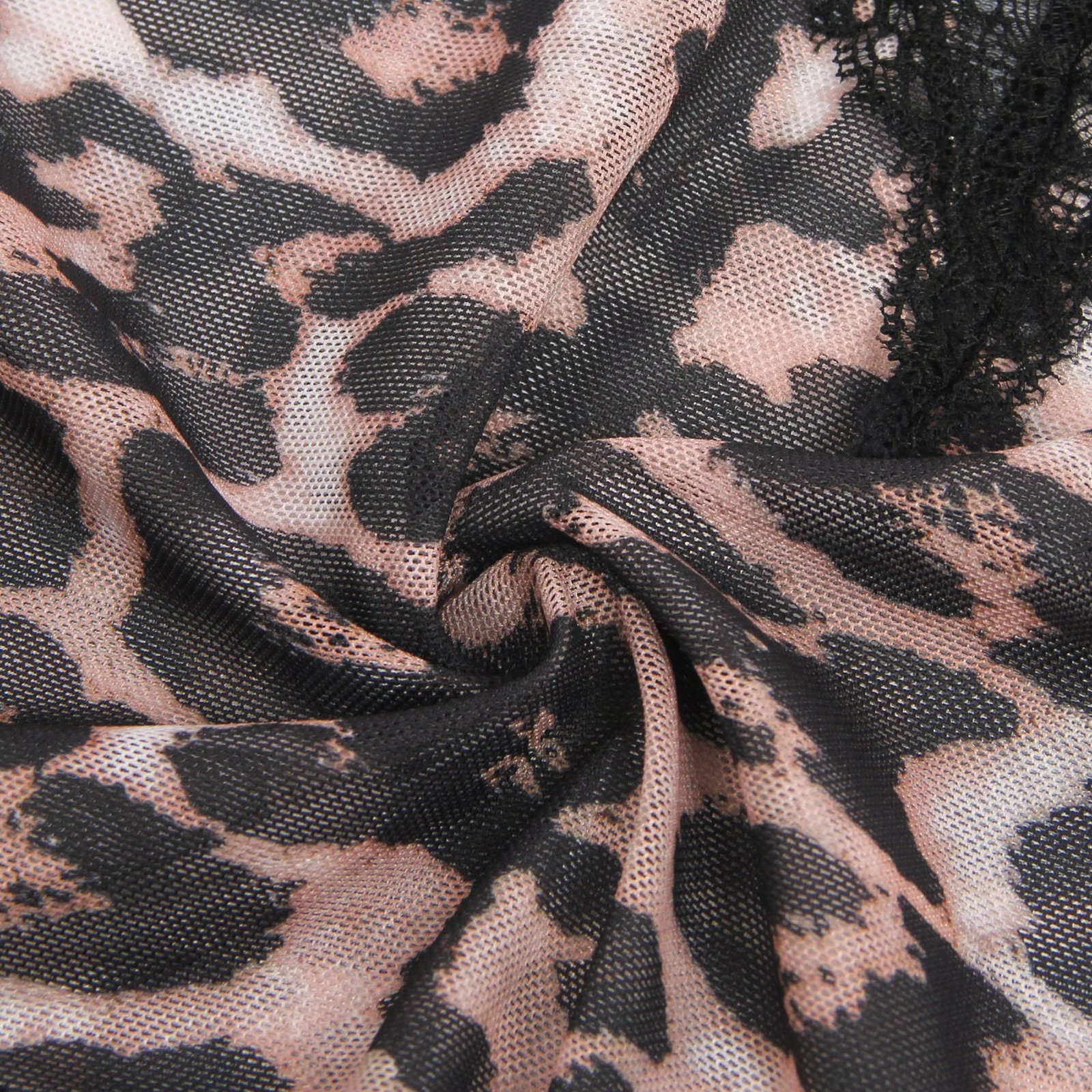 Sexy Leopard Lace Open Crotch Suspenders Nightwear - Image 18