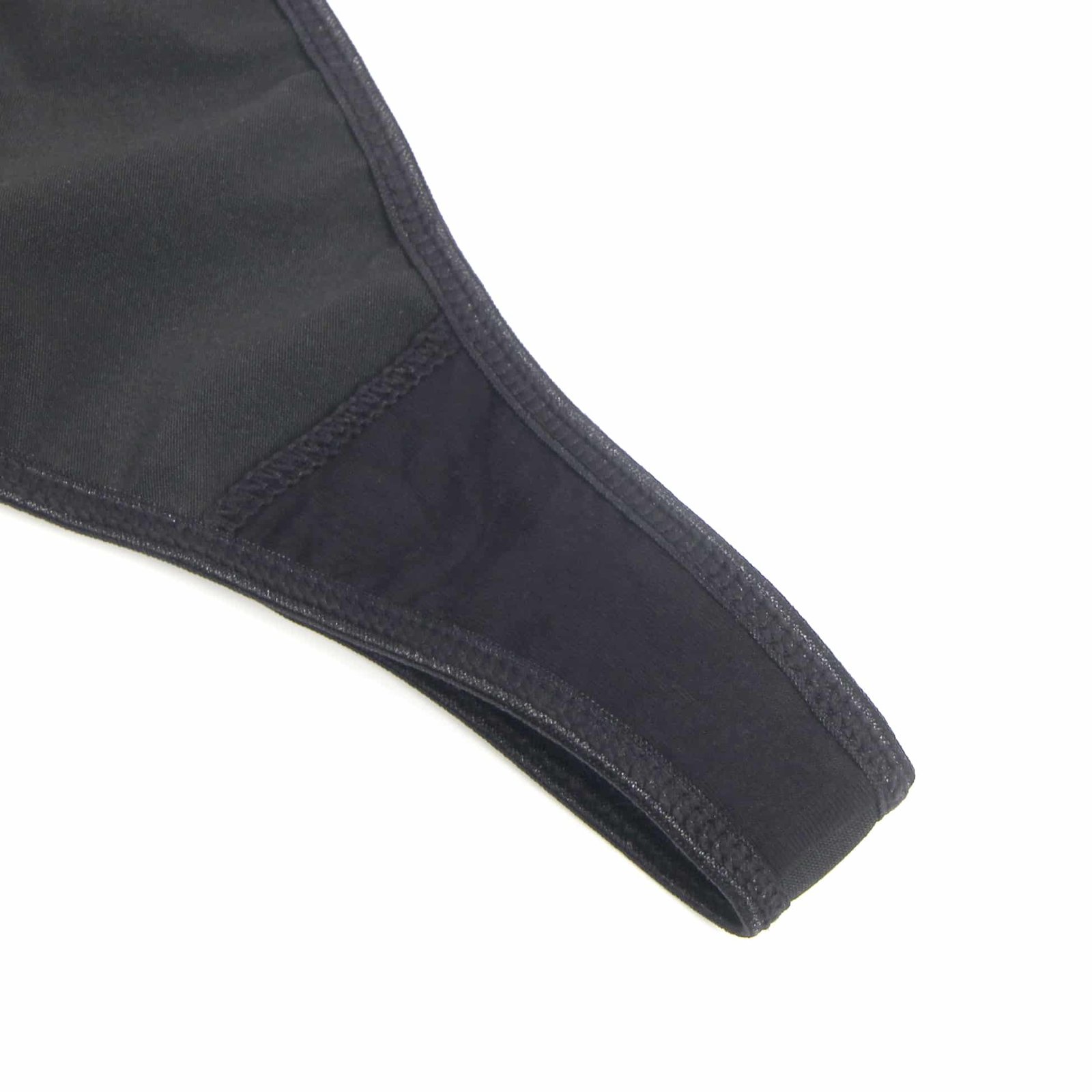 Black PU Leather Mesh Sexy Suspender Leather Nightdress - Image 21