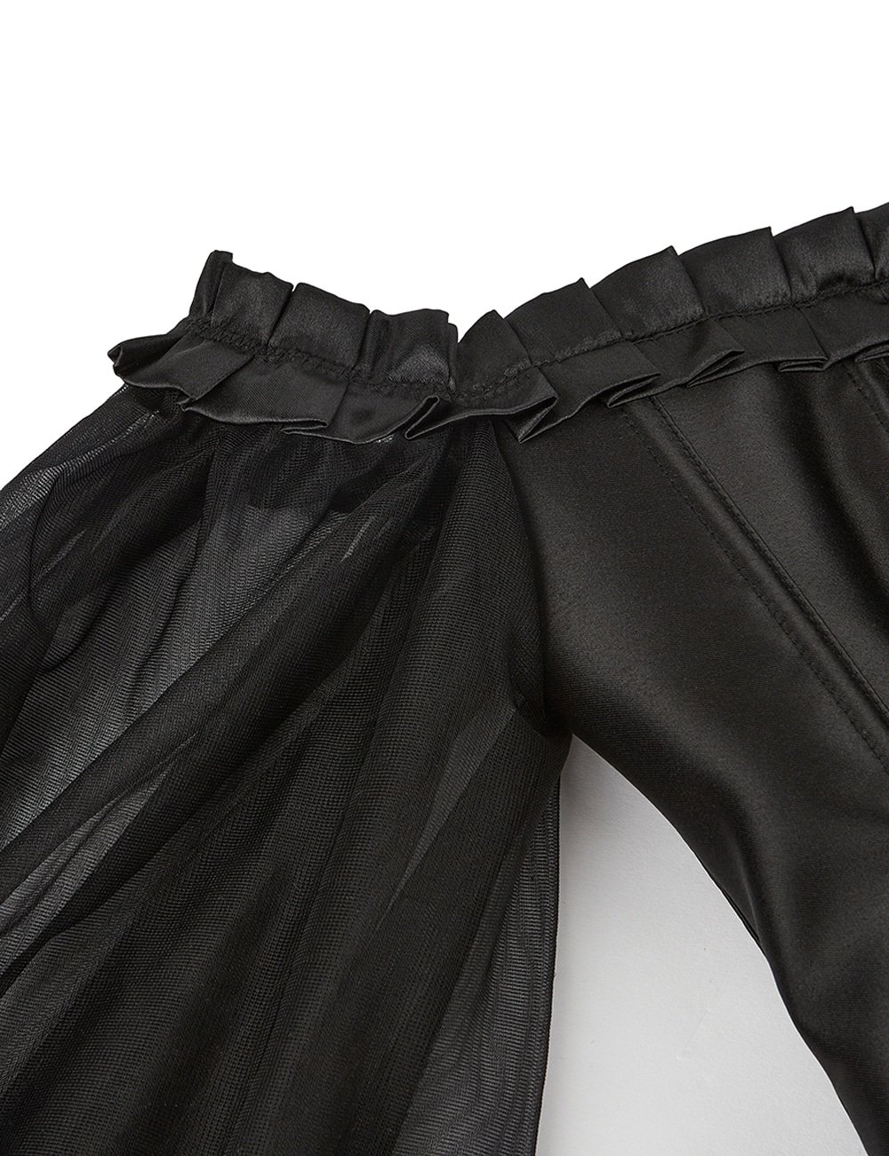 12 Pieces Plastic Black Sexy Lantern Long Sleeves Palace Style Corset - Image 12