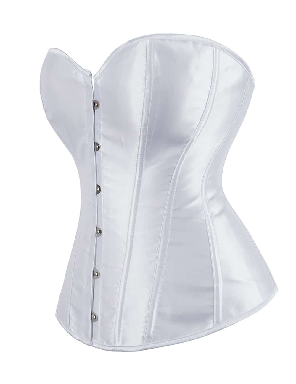14 Pieces Plastic Bones White Sexy Satin Tube Top Palace Style Corset - Image 4
