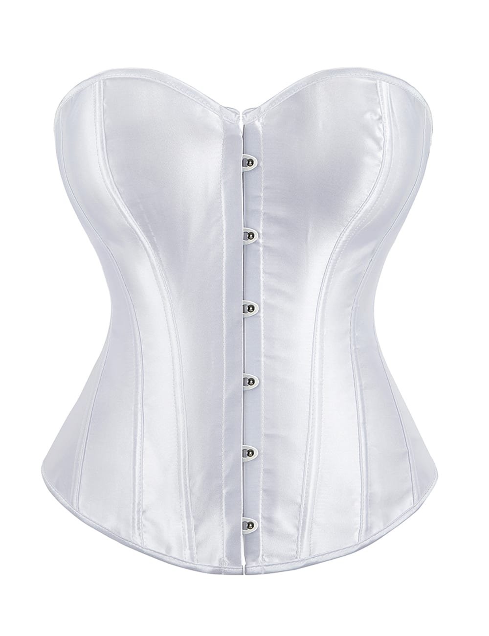 14 Pieces Plastic Bones White Sexy Satin Tube Top Palace Style Corset - Image 3