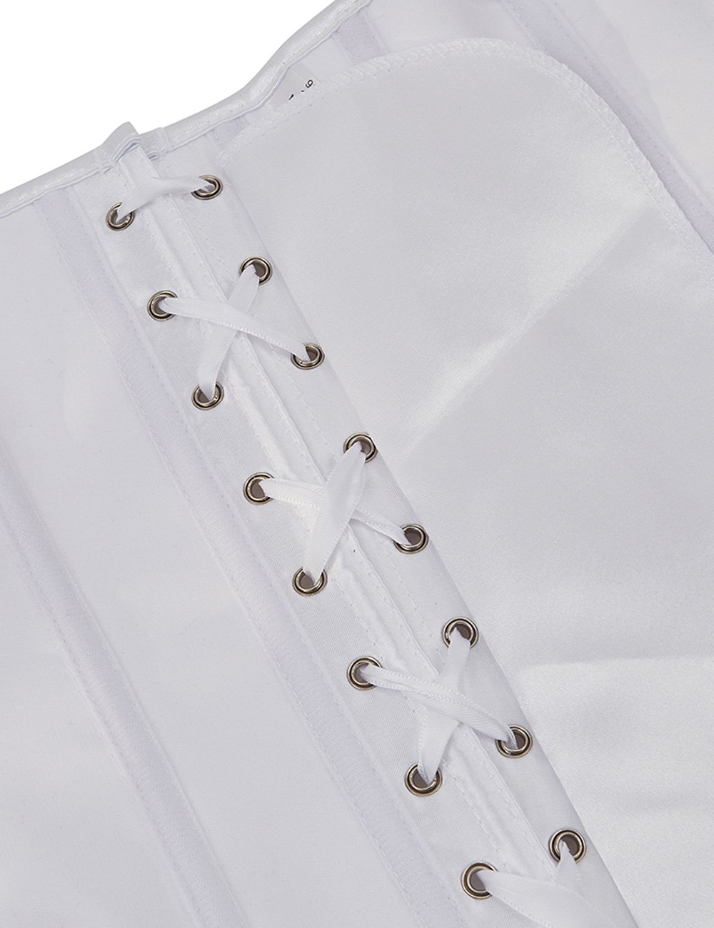 14 Pieces Plastic Bones White Sexy Satin Tube Top Palace Style Corset - Image 7