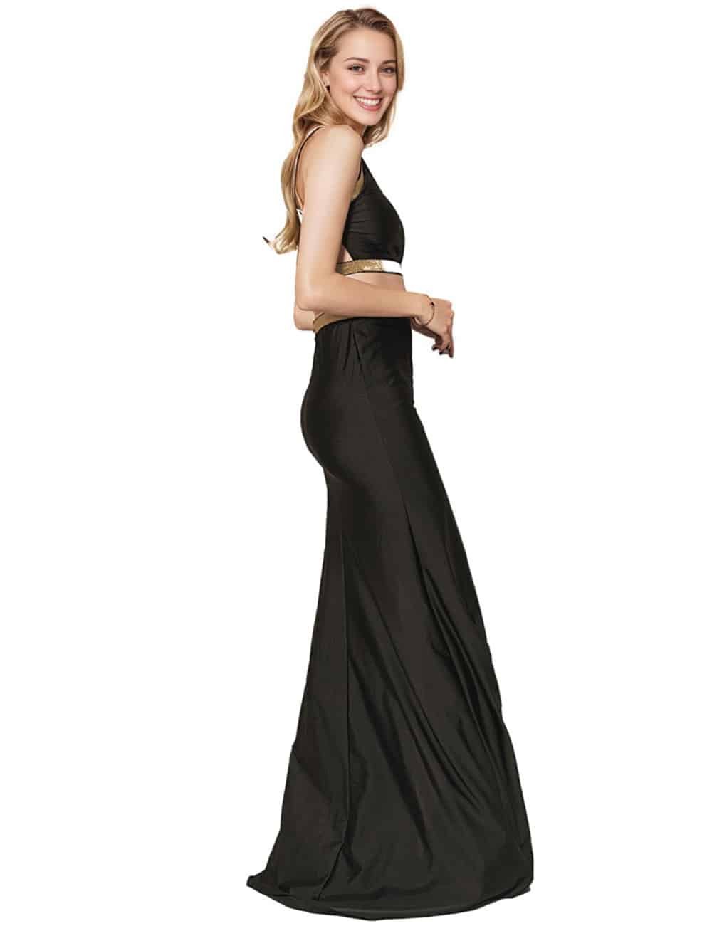 Black Cross-strapped Gown