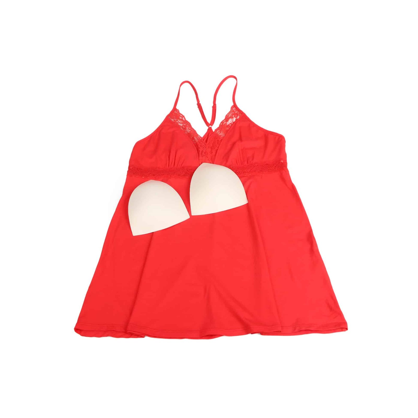 Red Sexy Modal Lace Deep V Neck Suspender Nightdress - Image 10