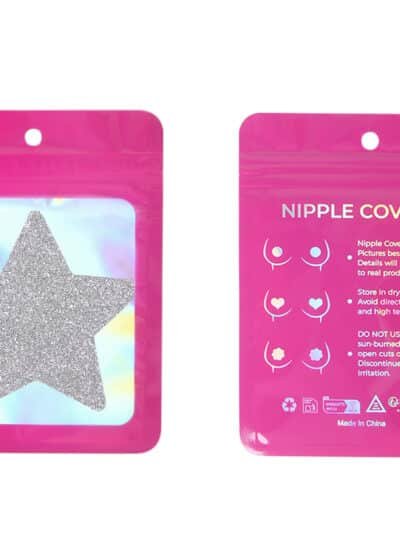 White Glitter Star Shaped Nipple Cover