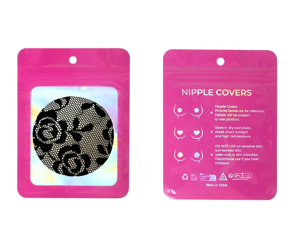 Black Silicone Lace Nipple Covers