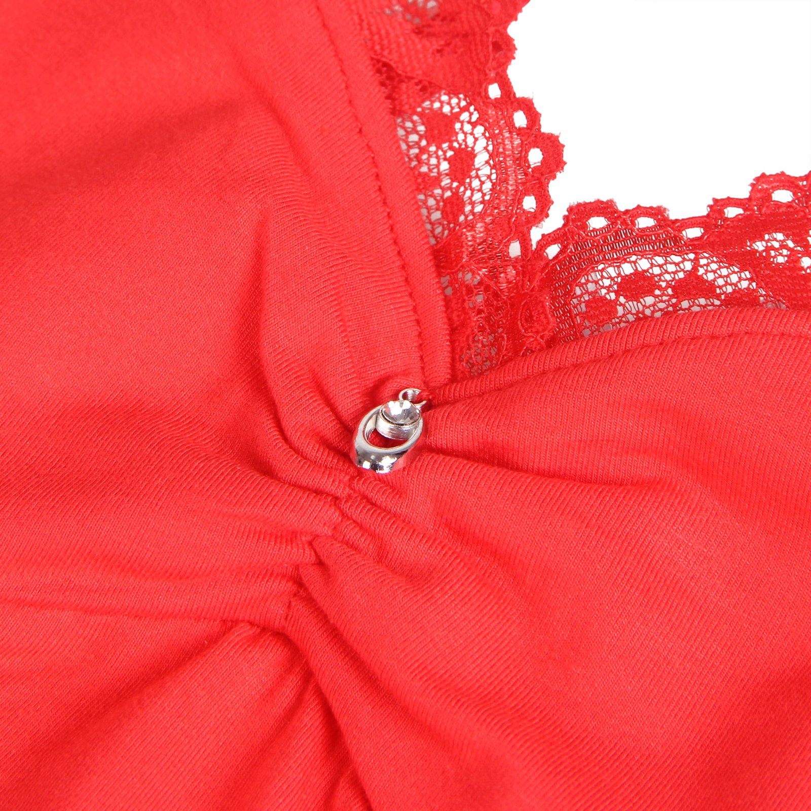 Red Sexy Modal Lace Suspender Nightwear - Image 12