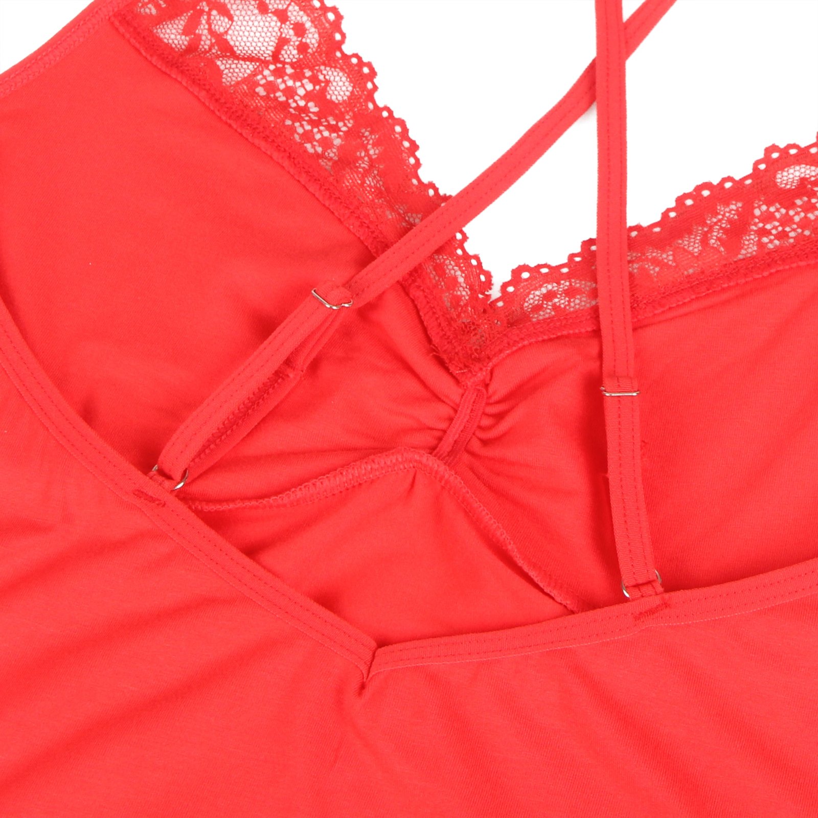 Red Sexy Modal Lace Suspender Nightwear - Image 14