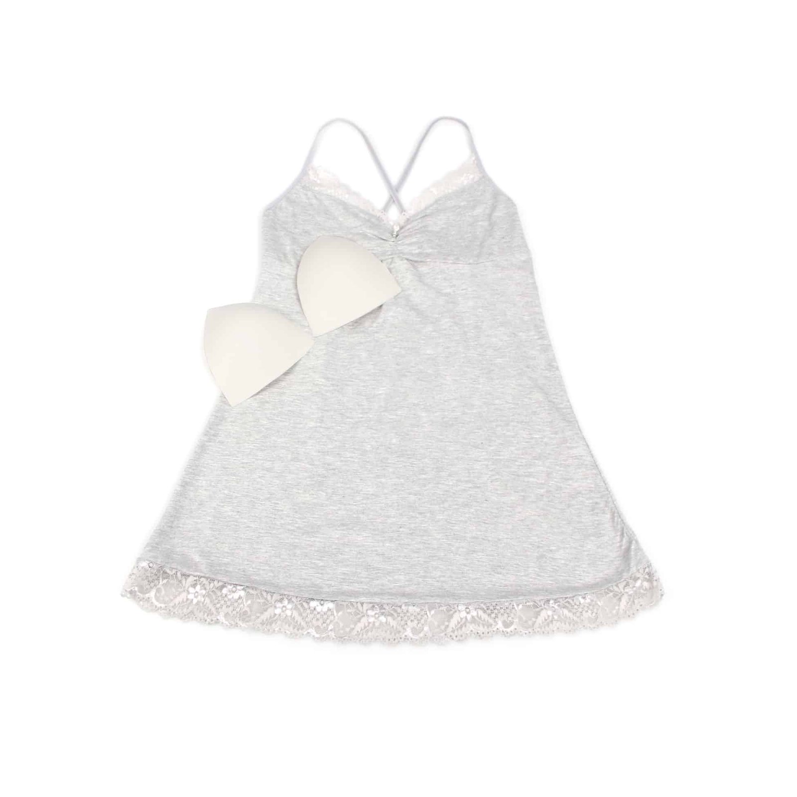 Gray Sexy Modal Lace Suspender Nightwear - Image 12