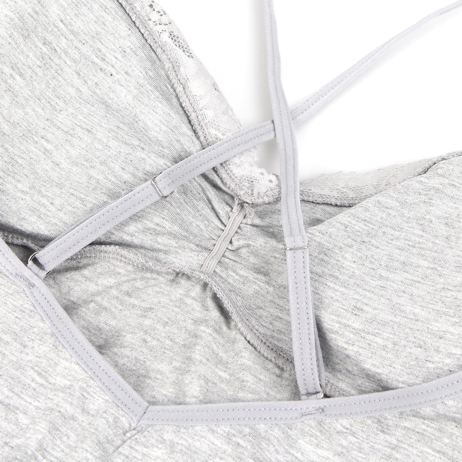 Gray Sexy Modal Lace Suspender Nightwear - Image 20