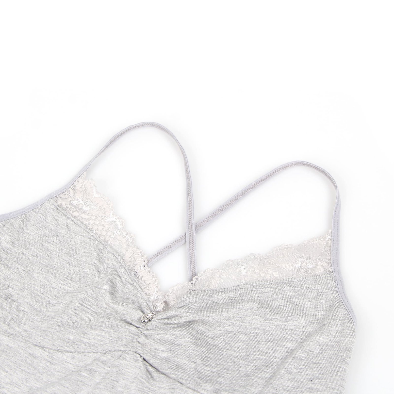 Gray Sexy Modal Lace Suspender Nightwear - Image 15