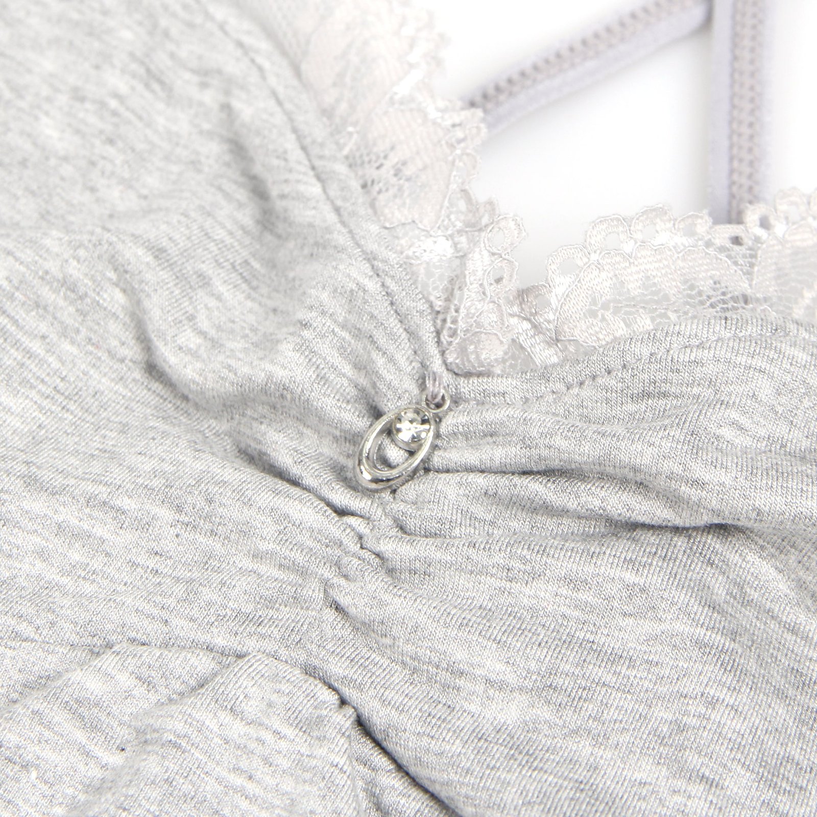 Gray Sexy Modal Lace Suspender Nightwear - Image 14