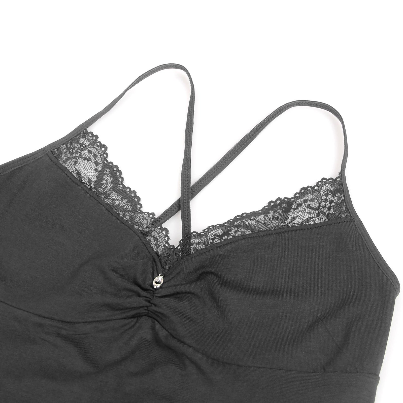 Black Sexy Modal Lace Suspender Nightwear - Image 13