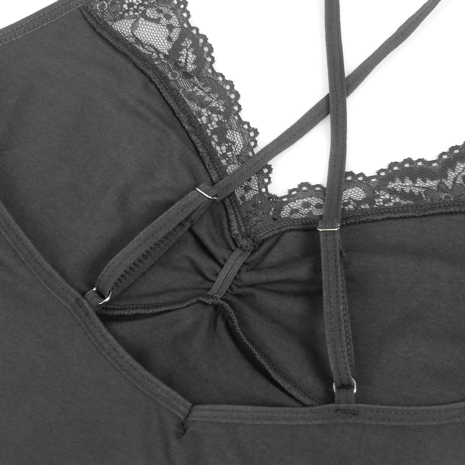 Black Sexy Modal Lace Suspender Nightwear - Image 15
