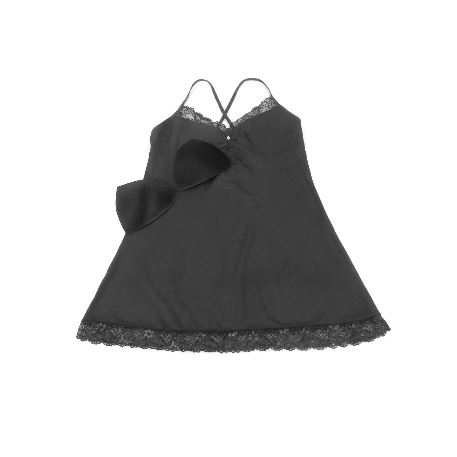 Black Sexy Modal Lace Suspender Nightwear - Image 10