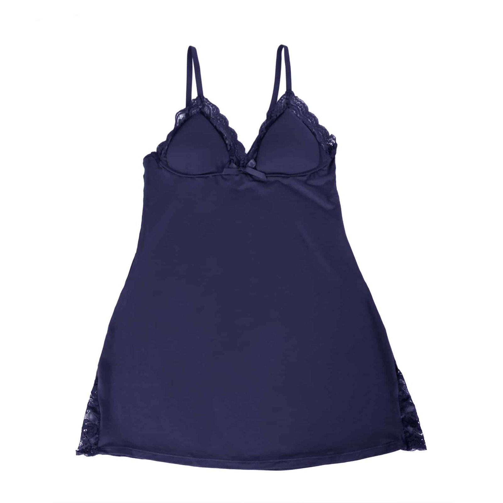 Blue Sexy Modal Lace Bow Suspender Nightdress - Image 12