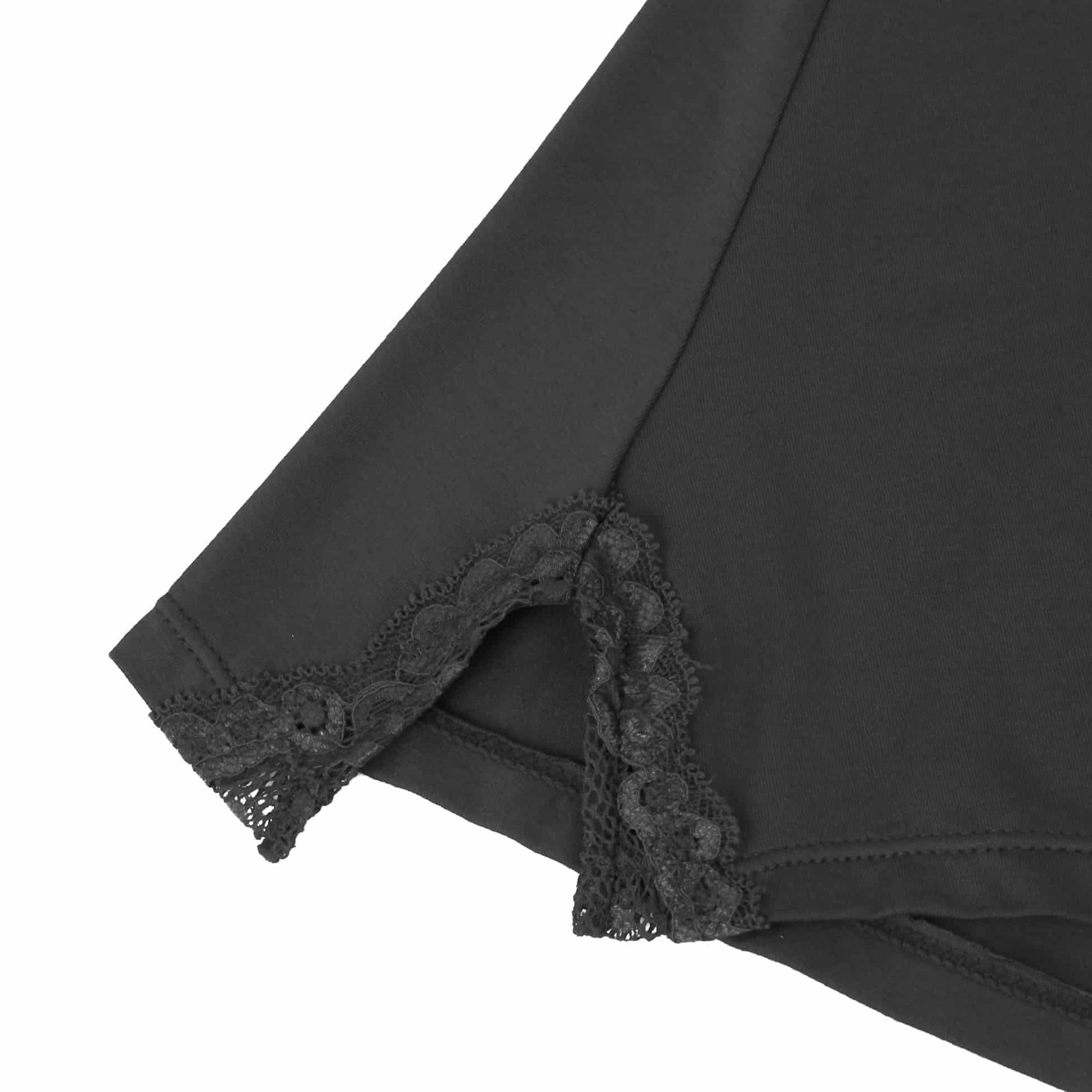 Black Sexy Modal Lace Backless Nightdress - Image 14