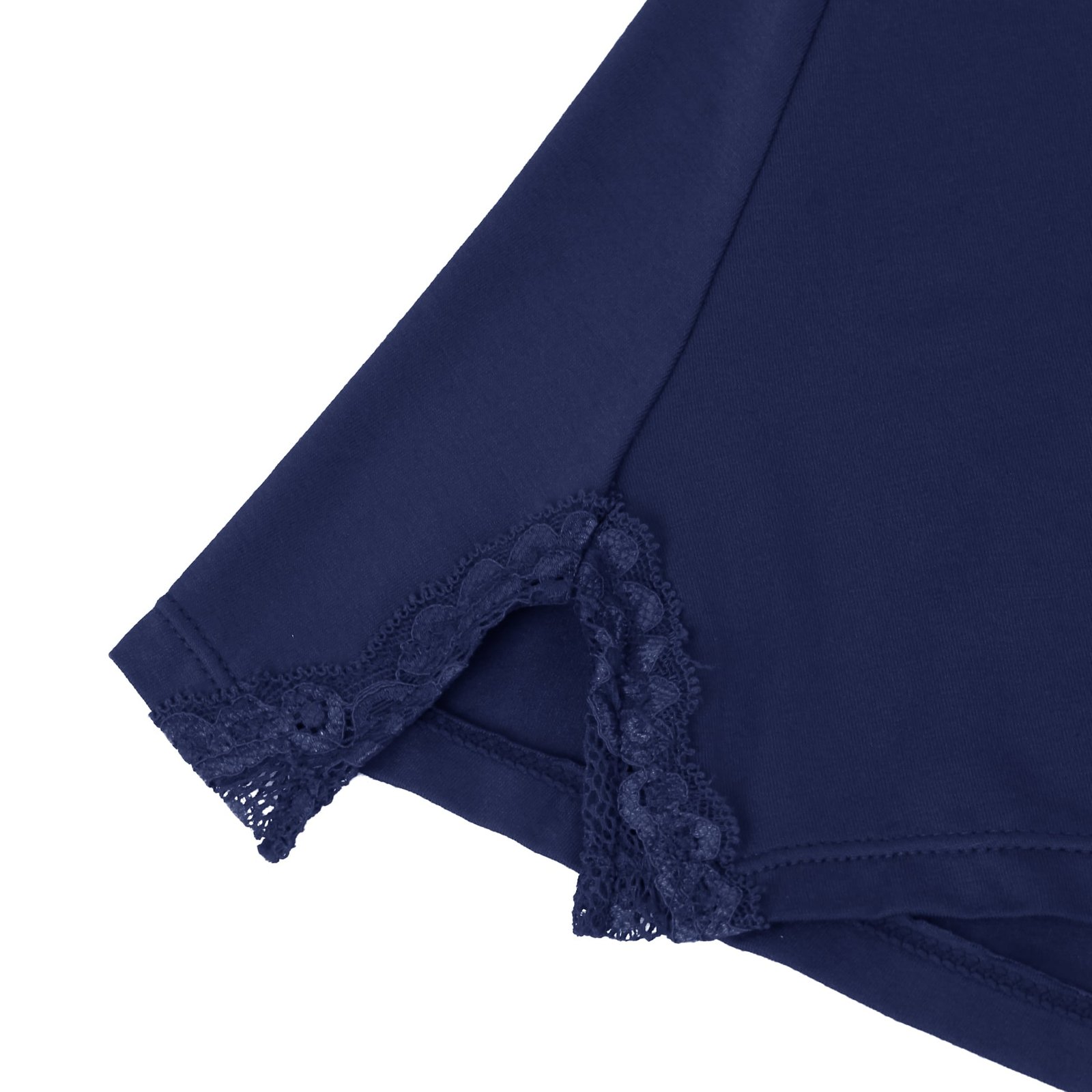 Blue Sexy Modal Lace Backless Nightdress - Image 14