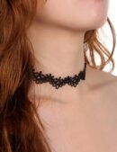 Black Sexy Lace Floral Necklace