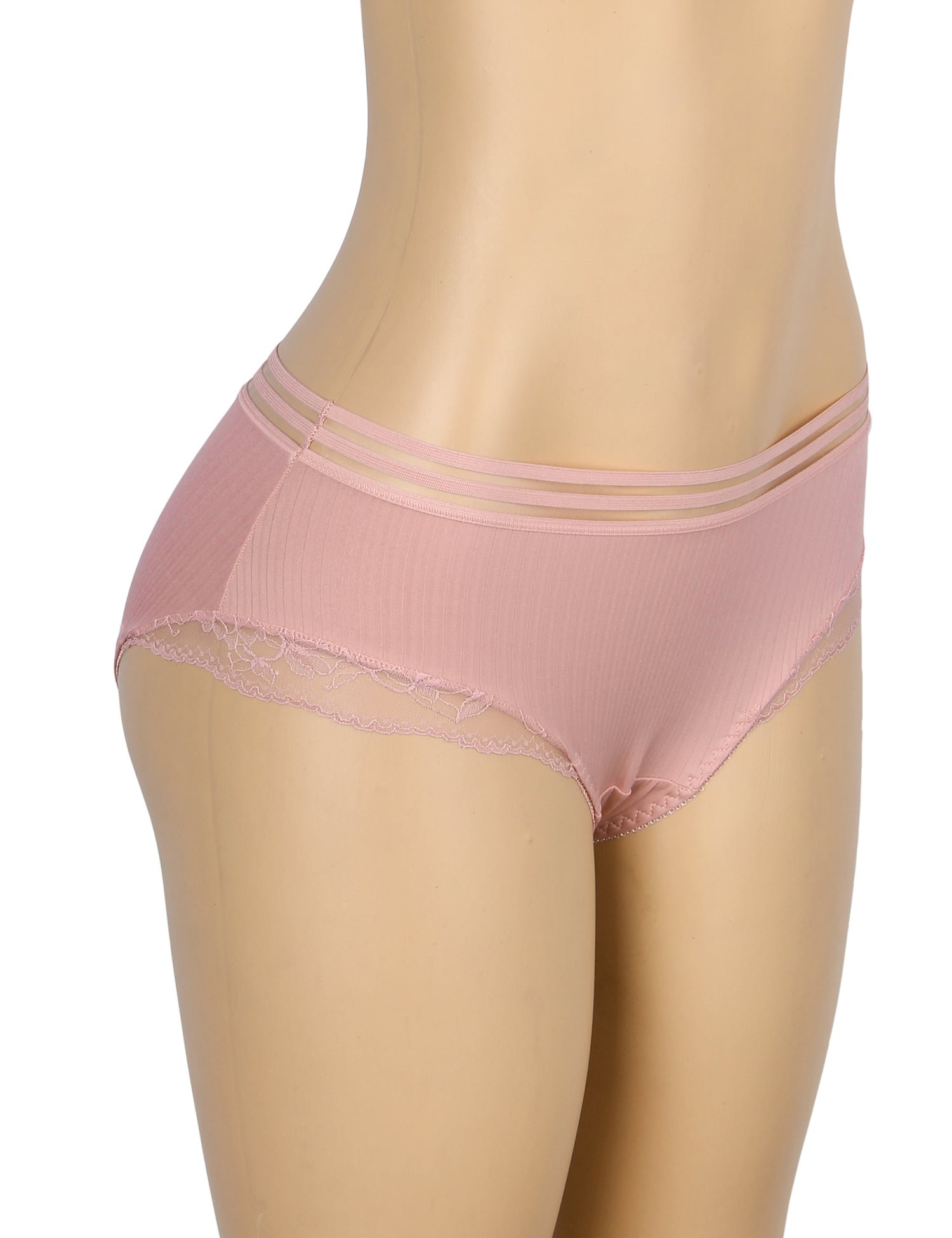 Pink Sexy Striped Cloth Lace Women Underwear - Image 7