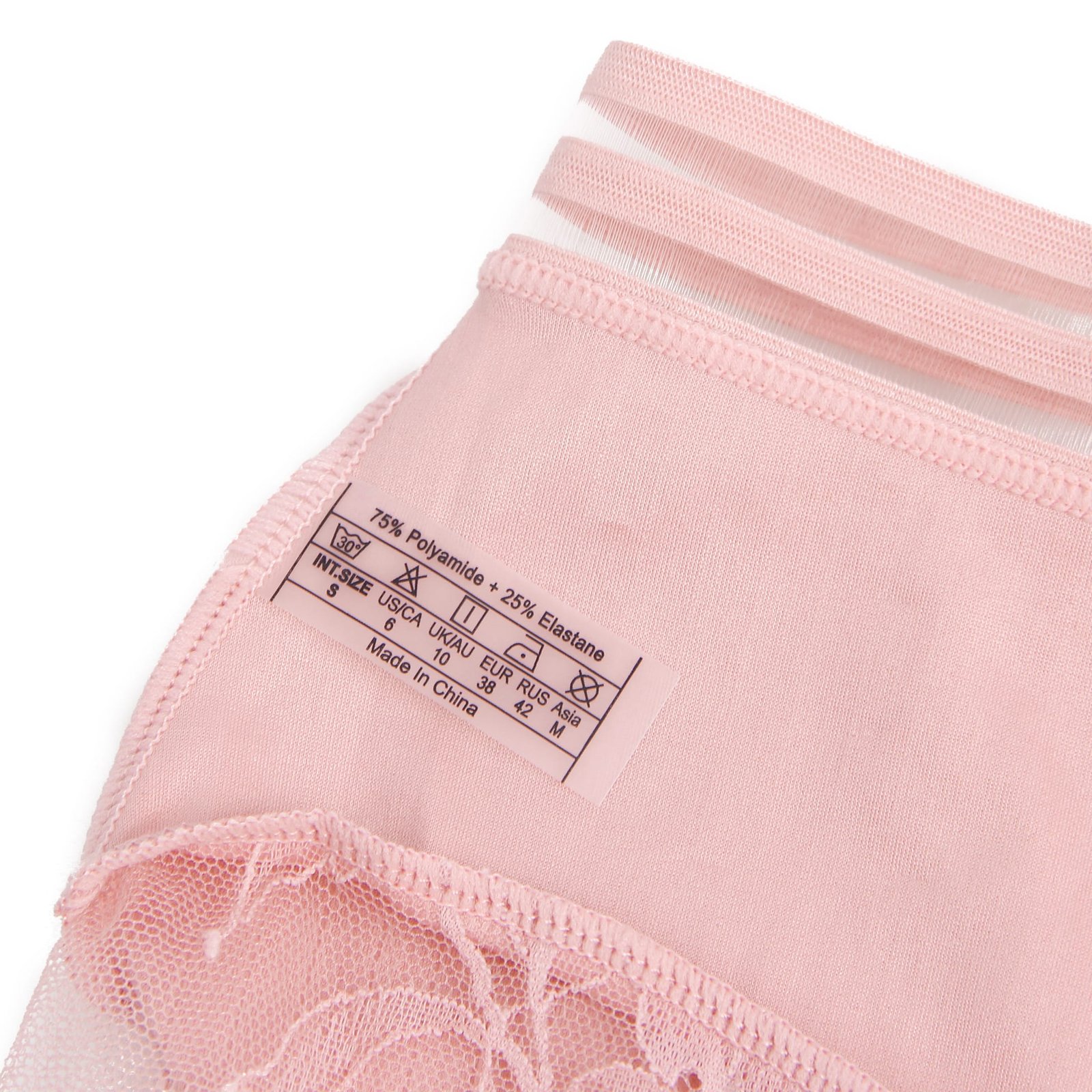 Pink Sexy Striped Cloth Lace Women Underwear - Image 15