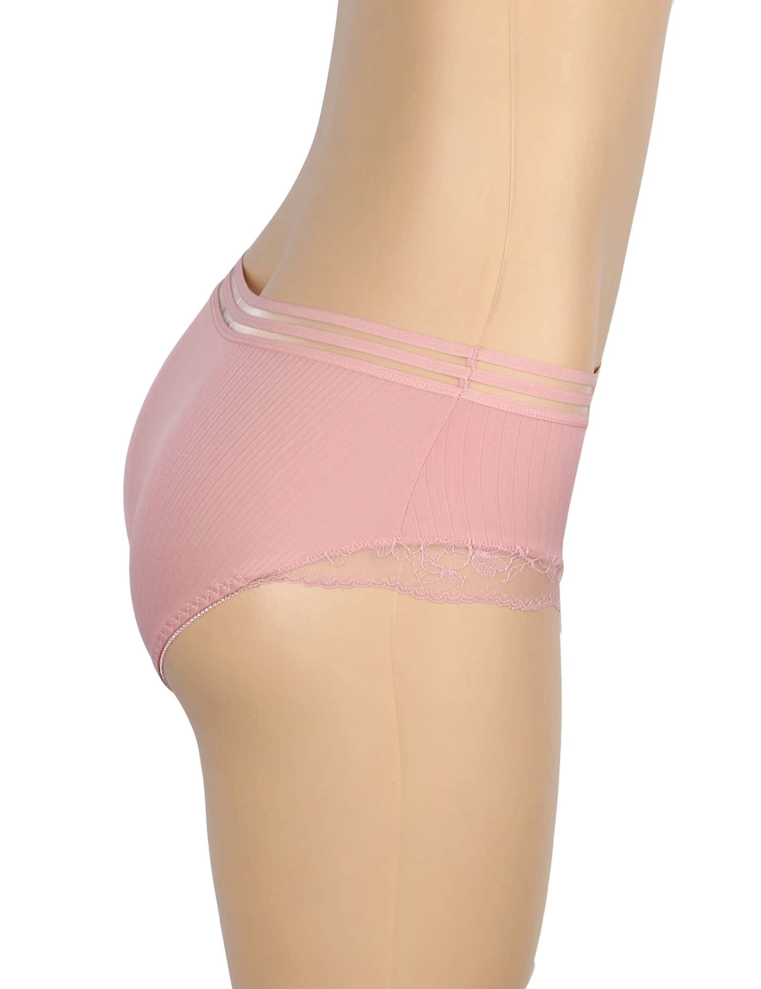 Pink Sexy Striped Cloth Lace Women Underwear - Image 8