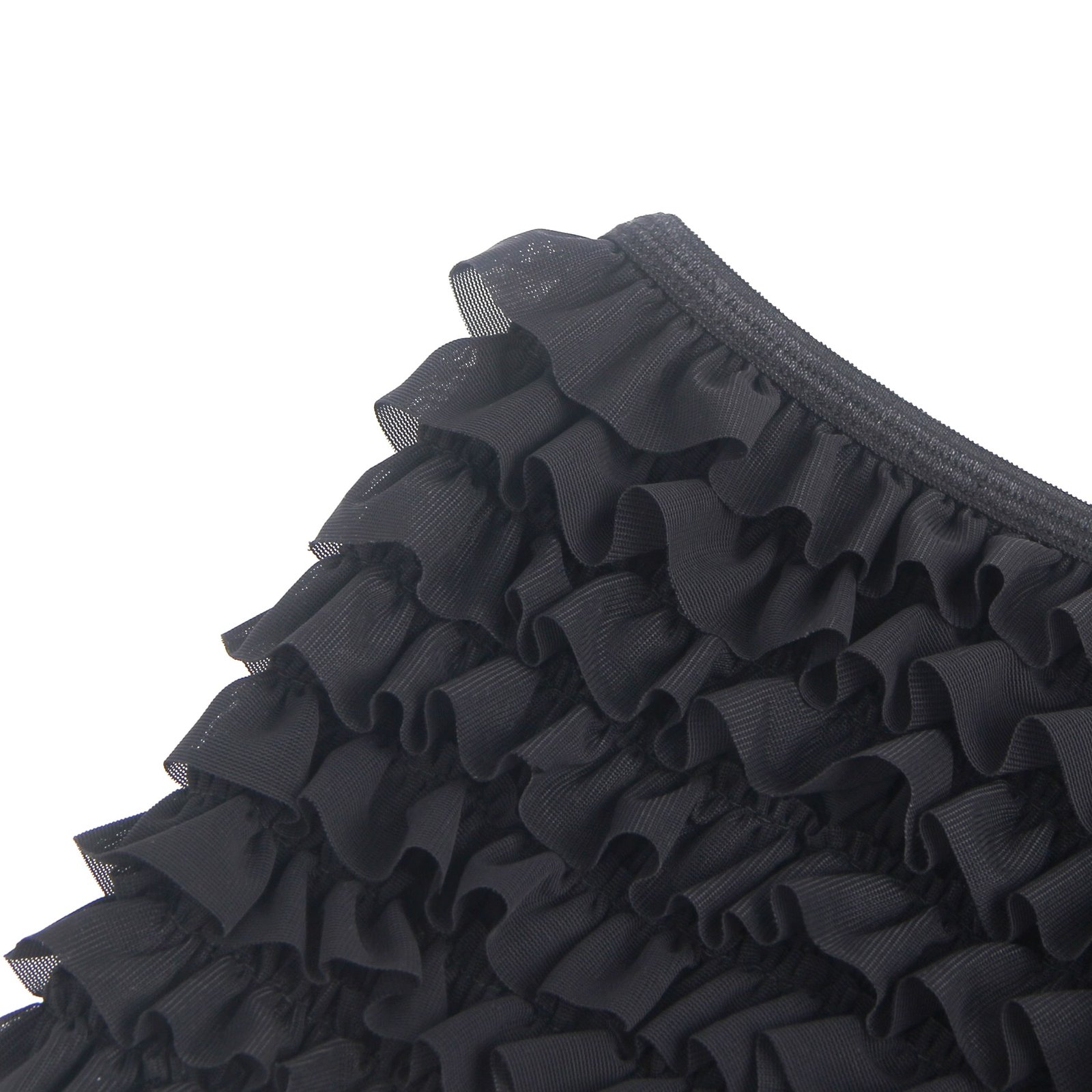 Black Sexy Mesh Swimsuit Cloth Ruffled Women Underwear With Bow - Image 12