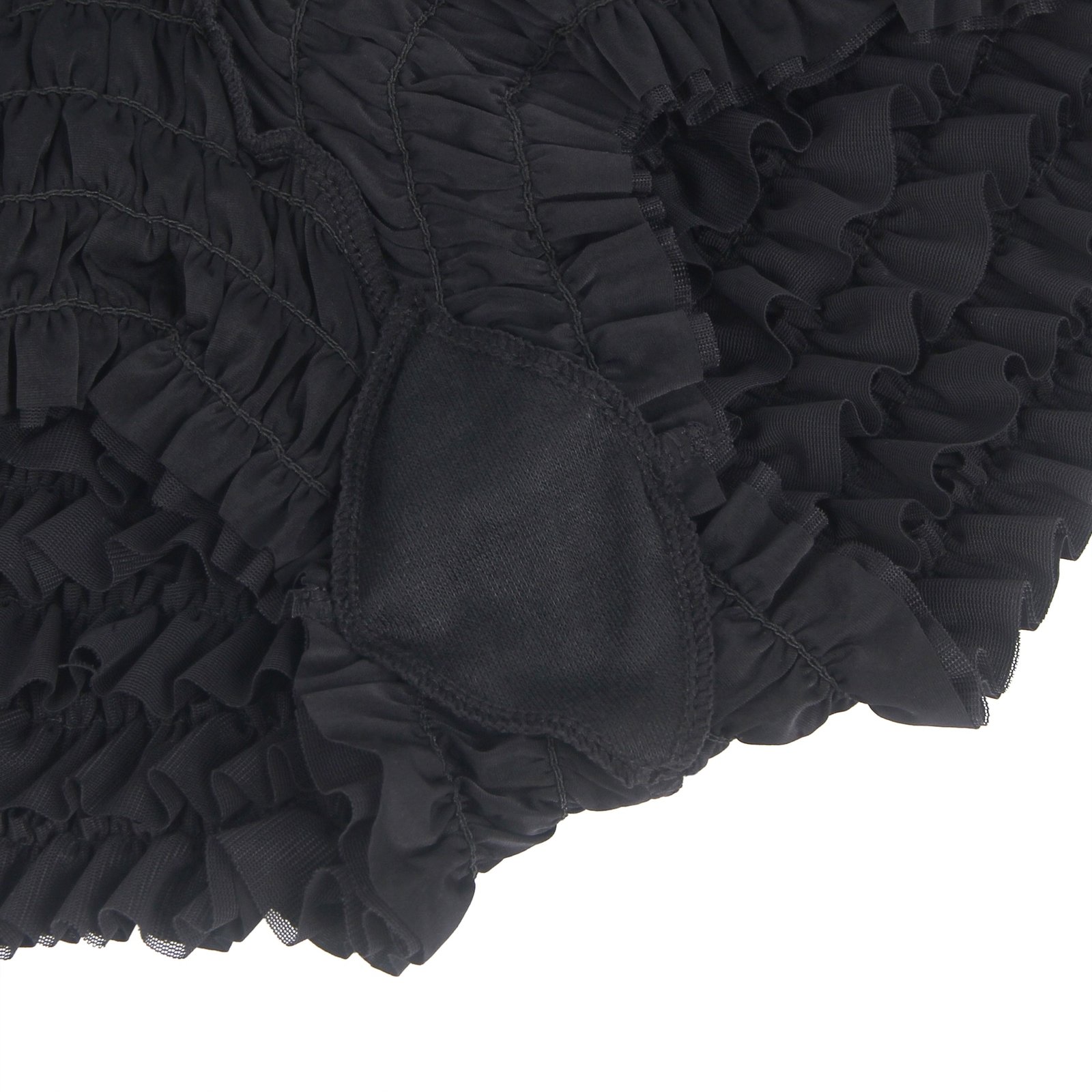 Black Sexy Mesh Swimsuit Cloth Ruffled Women Underwear With Bow - Image 14