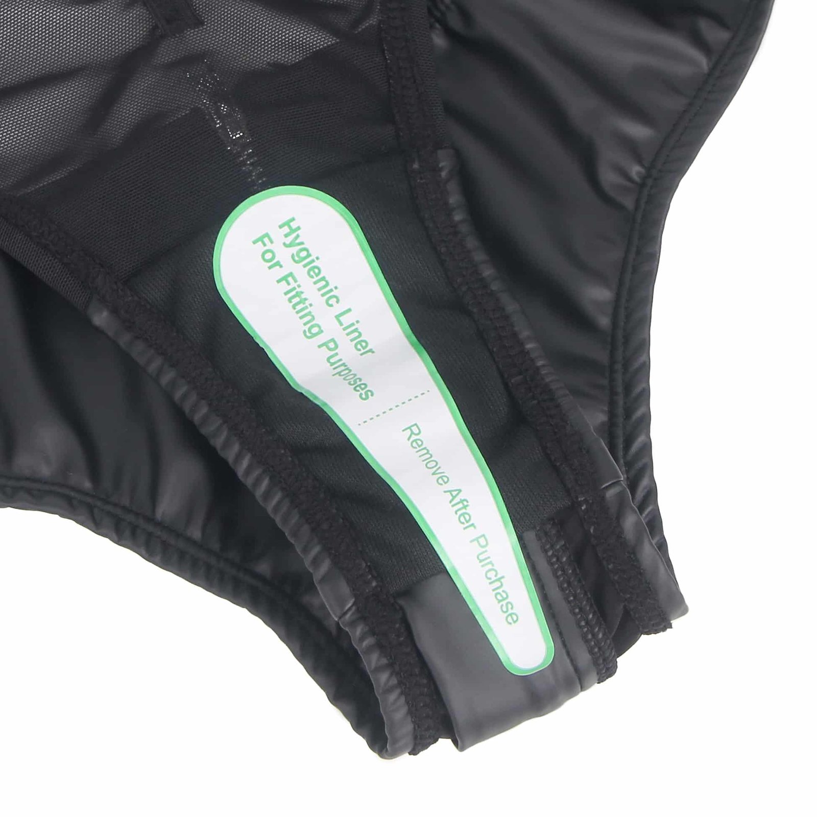 Black Sexy PU Leather Mesh Zipper Women Underwear - Image 15