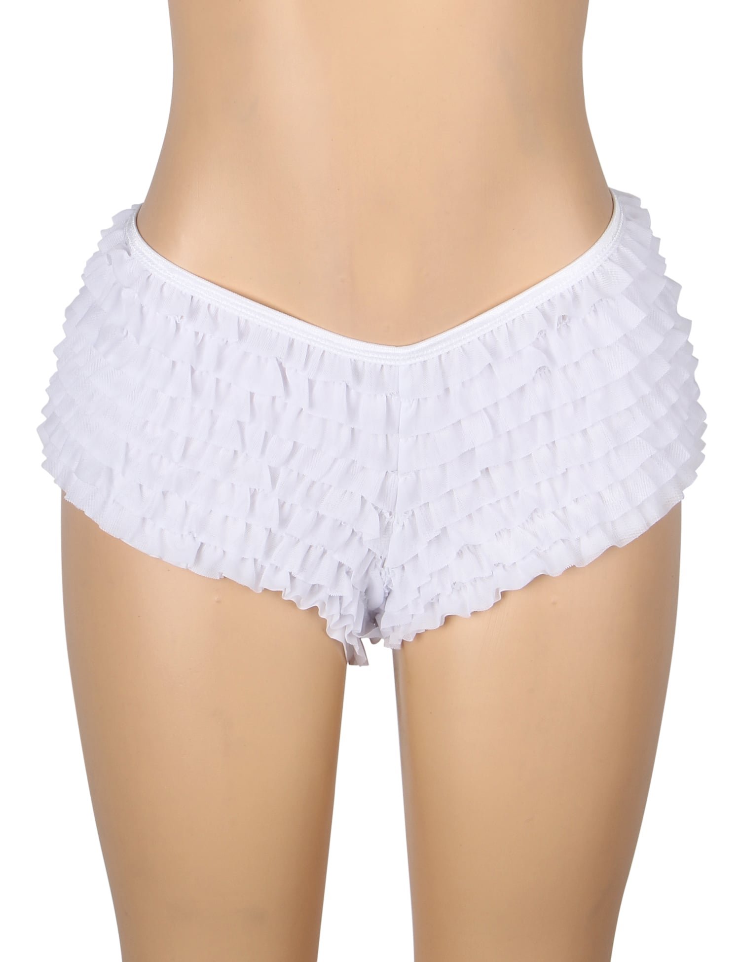 White Sexy Mesh Swimsuit Cloth Ruffled Women Underwear With Bow - Image 6