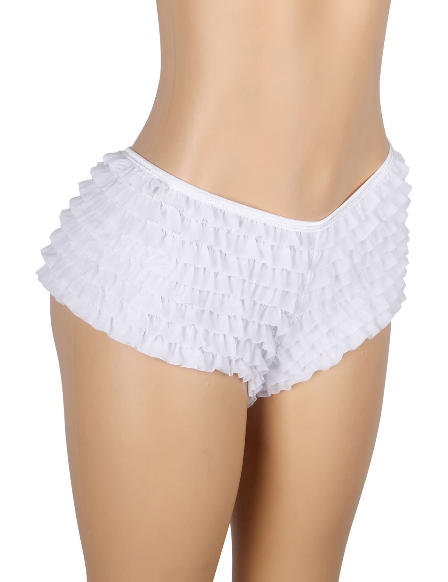 White Sexy Mesh Swimsuit Cloth Ruffled Women Underwear With Bow - Image 7
